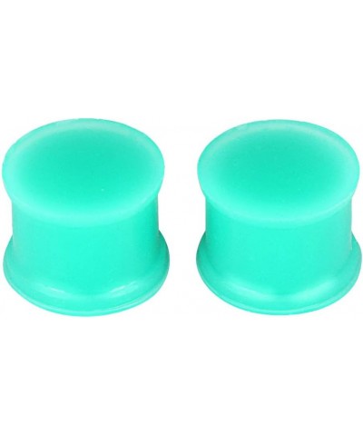 24pcs 6G-15/16 inch Luminous Saddle Silicone Double Flared Ear Plugs Kit Ear Stretching Set Turquoise $10.63 Men's Jewelry