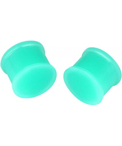 24pcs 6G-15/16 inch Luminous Saddle Silicone Double Flared Ear Plugs Kit Ear Stretching Set Turquoise $10.63 Men's Jewelry