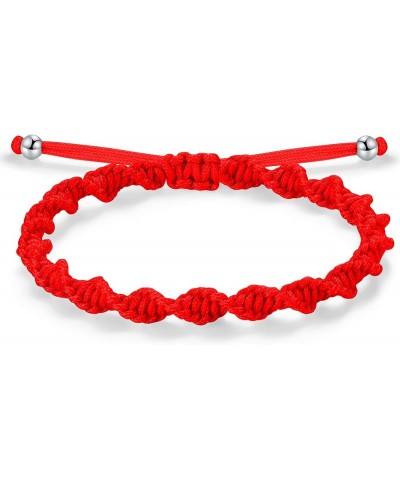 Braided Bracelet Women Men, Adjustable String Bracelet Handmade Jewelry, Birthday Friendship Couple Lucky Gift Red $8.99 Brac...