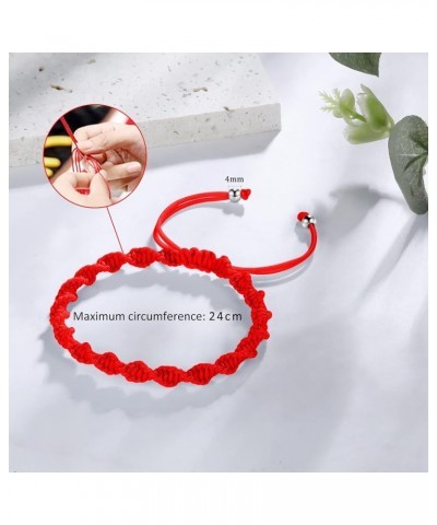 Braided Bracelet Women Men, Adjustable String Bracelet Handmade Jewelry, Birthday Friendship Couple Lucky Gift Red $8.99 Brac...