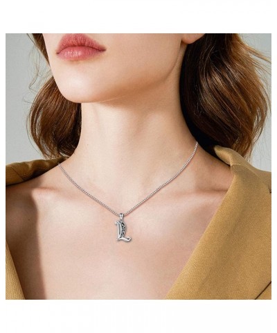 Initial Letter Urn Necklace for Women: 925 Sterling Silver Human Ashes Holder Pendant Keepsake Memorial Urn Necklace Crematio...