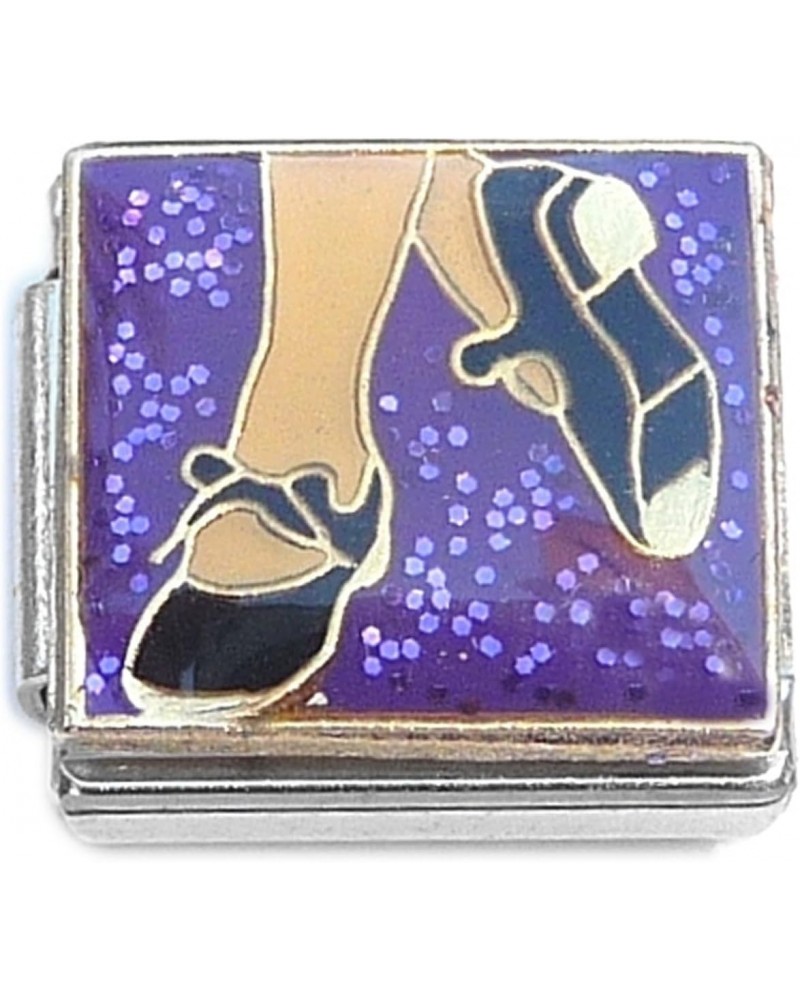 Tap Shoes Dancing on Purple Italian Charm $6.94 Bracelets