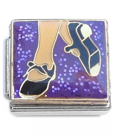 Tap Shoes Dancing on Purple Italian Charm $6.94 Bracelets