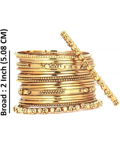 Boho Vintage Antique Ethnic Gypsy Tribal Indian Oxidized Bracelet Bangles Set Jewelry Multipack of 4 (Silver, Gold) 2-4 $10.1...