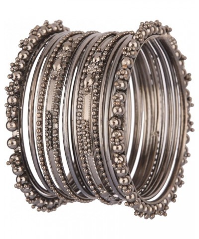 Boho Vintage Antique Ethnic Gypsy Tribal Indian Oxidized Bracelet Bangles Set Jewelry Multipack of 4 (Silver, Gold) 2-4 $10.1...