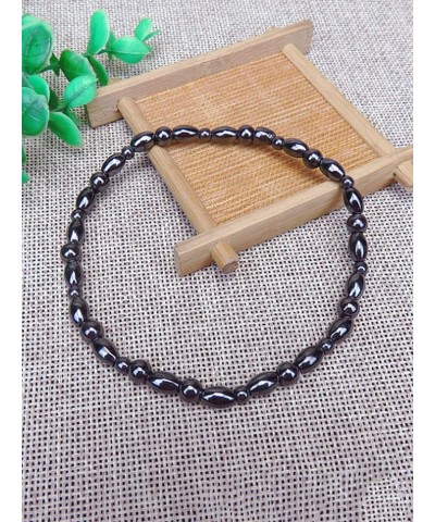 4Pcs Anti Swelling Obsidian Anklet Hematite Bracelets Slimming Anklet for Women A:4pcs obsidian anklet $6.43 Anklets