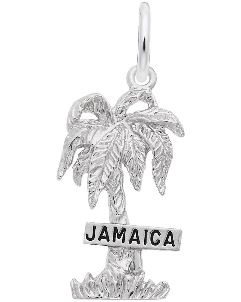 Jamaica Palm W/Sign Charm, Charms for Bracelets and Necklaces White Gold $24.54 Bracelets