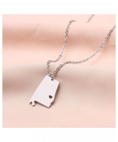 State Necklace Pendant Country Map Pendant Charm Jewelry Gift for Women Teens Alabama $6.78 Necklaces