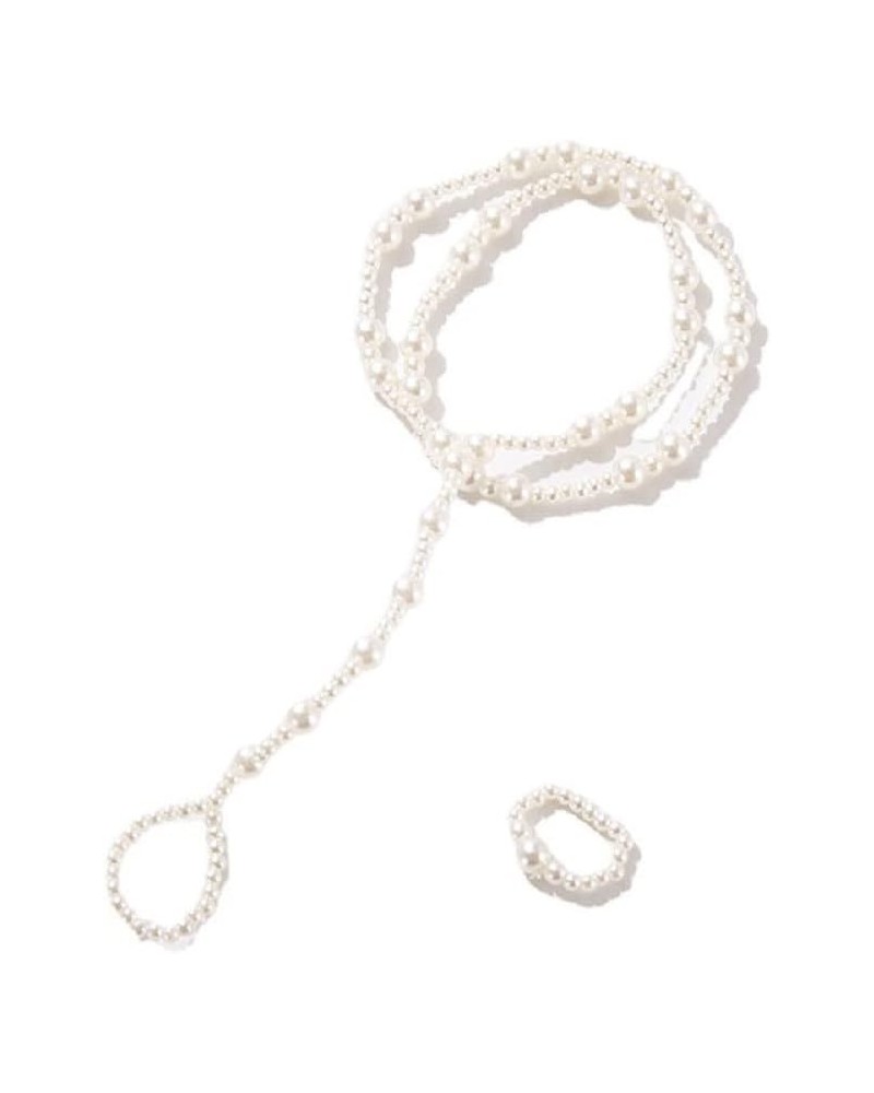 Fashion Beach Anklet Pearl Anklet Beach Wedding Foot Jewelry Barefoot Sandals Anklet $7.80 Anklets