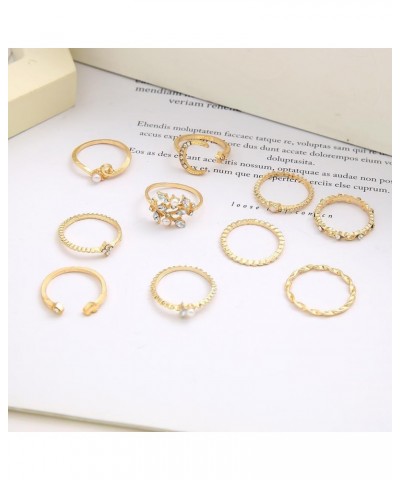 Boho Retro Stackable Rings Sets for Girls Women Knuckle Rings Set Midi Rings Gold Butterfly Rings Set Crystal Joint Finger Ri...