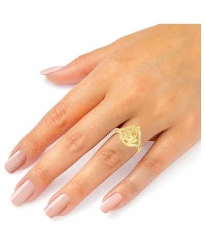 10k Yellow Gold A-Z Cursive Letter Initial Ring, Sizes 4-9 R-Small $66.24 Rings