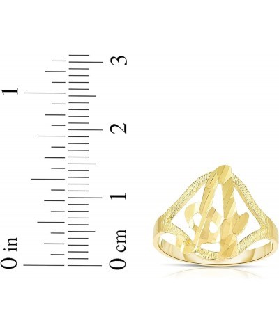 10k Yellow Gold A-Z Cursive Letter Initial Ring, Sizes 4-9 R-Small $66.24 Rings