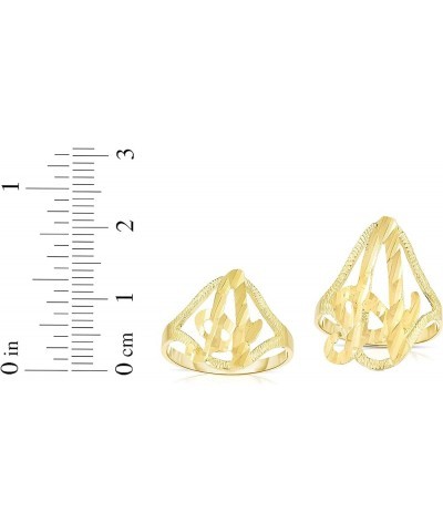 10k Yellow Gold A-Z Cursive Letter Initial Ring, Sizes 4-9 R-Small $66.24 Rings