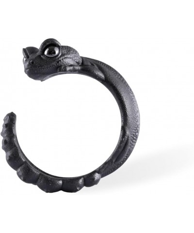 Knob Tail Gecko Ring Black Rings Lizard Gecko Rings Animal Jewelry Gift for Women Men Reptile Lovers 10 $13.58 Rings