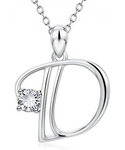 Initial Necklace Sterling Silver Letters 26 Alphabet Pendant Necklace Jewelry Letter D $14.70 Necklaces