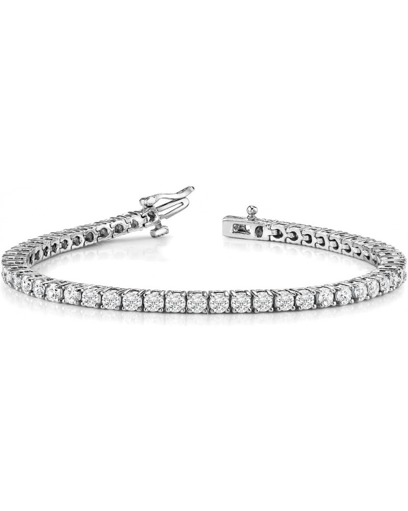 14K Gold Diamond Tennis Bracelet with 2 – 14 CTW Lab Grown Diamonds, E-F, VS1-VS2 Diamond Bracelet 7 7 CTTW White Gold $2.00 ...