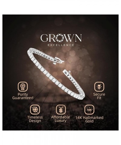 14K Gold Diamond Tennis Bracelet with 2 – 14 CTW Lab Grown Diamonds, E-F, VS1-VS2 Diamond Bracelet 7 7 CTTW White Gold $2.00 ...