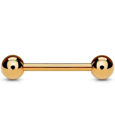 14G-16G Rose Gold IP Plated Surgical Steel Piercing Barbell *+FREE BOGO* Barbell 14GA: 6mm Length, 3mm Balls $10.19 Body Jewelry