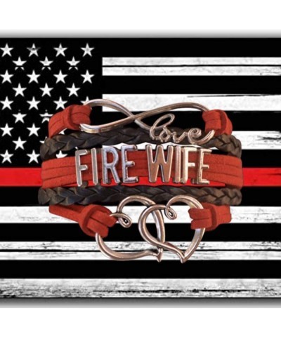 Firefighters Wife Gift, Fire Wife Bracelet, Proud Firefighters Wife Charm Bracelet - Makes Wife Gifts $8.00 Bracelets