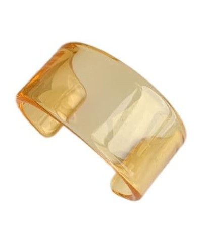 Colorful Transparent Acrylic Resin Geometric Cuff Bangle Open Wrap Wide Bracelet Chunky Acetate for Women Girls Jewelry Gift ...