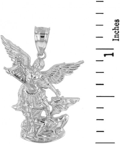 925 Sterling Silver Catholic Saint Michael The Archangel Pendant Necklace (1.35") $15.30 Necklaces