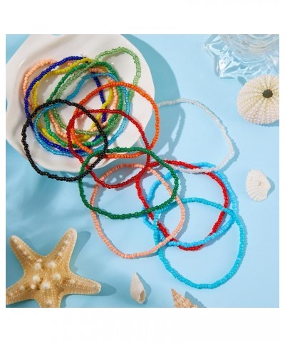 Ankle Bracelets for Women Girls, Handmade Beaded Anklets for Women teens 34PCS Colourful beaded bracelets $5.93 Anklets