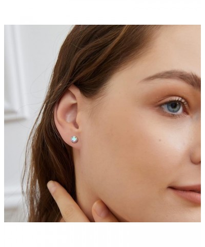 Titanium Cubic Zirconia Screw Back Earrings Hypoallergenic for Sensitive Ears D-Round AB CZ $8.99 Body Jewelry