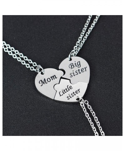 3PCs/Set Mom Big Sister Little Sister Mom Necklaces Set Mother Daughters Matching Heart Jewley Set $7.55 Necklaces