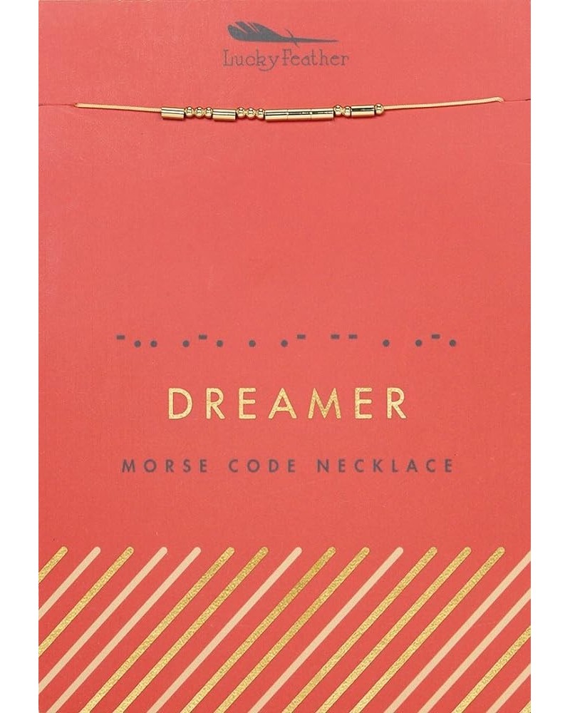 Morse Code Secret Message Necklace DREAMER $11.33 Necklaces