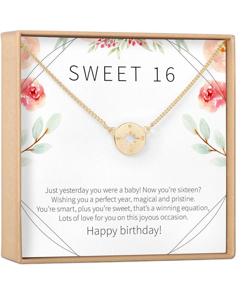 Infinity Sweet Sixteen Necklace | Modern Jewelry Pendant with Heartfelt Card for Women and Girls | Perfect 16th Birthday Gift...