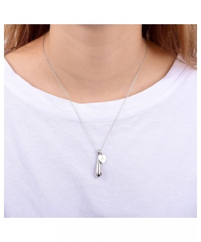 925 Sterling Silver Teardrop with Heart Engraved Charm Cremation Urn Pendant Ahes Necklace Memorial A $19.80 Necklaces