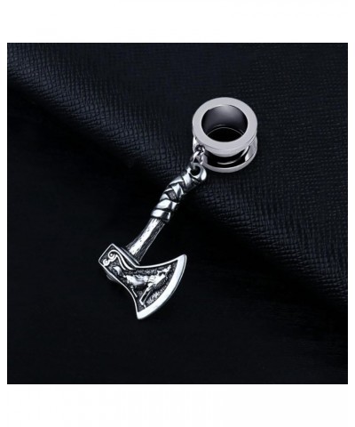 1 Pair Viking Battle Axe Ear Gauges Hypoallergenic Stainless Steel Ear Plugs Ear Hangers for Men Women Body Jewelry 3/4"(20mm...