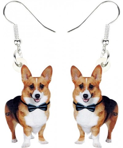 Acrylic Cute Corgi Dog Earrings Pet Dog Dangle Drop Charms Jewelry for Women Teens Girls Kids Birthday Gifts Brown and Black ...