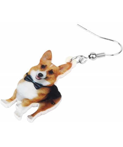 Acrylic Cute Corgi Dog Earrings Pet Dog Dangle Drop Charms Jewelry for Women Teens Girls Kids Birthday Gifts Brown and Black ...