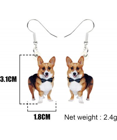 Acrylic Cute Corgi Dog Earrings Pet Dog Dangle Drop Charms Jewelry for Women Teens Girls Kids Birthday Gifts Brown and Black ...