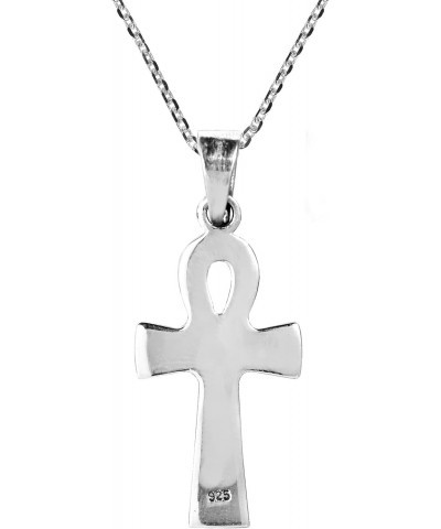 Egyptian Eye of Horus Ankh Cross .925 Sterling Silver Pendant Necklace $16.43 Necklaces