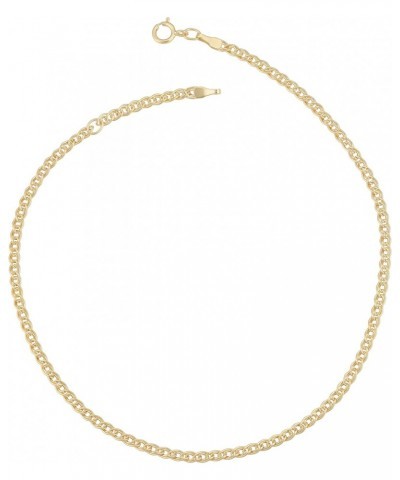 10k Yellow Gold 2.3 mm Link Chain Anklet (adjusts to 9 or 10 inch) $37.63 Anklets