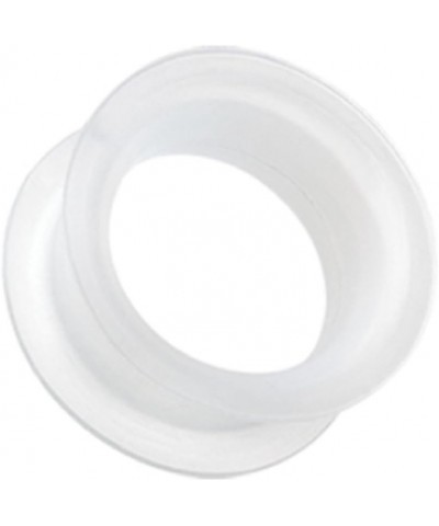 Ultra Thin Flexible Silicone Ear Skin Double Flared Ear Gauge Tunnel Plug (Sold by Pair) 2 GA, Clear $8.69 Body Jewelry