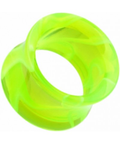 Marble Swirl Acrylic Double Flared WildKlass Ear Gauge Tunnel Plug (Sold as Pairs) 6 GA Green $10.06 Body Jewelry