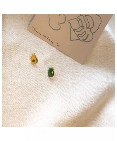 Green Fruit Avocado Stud Earrings for Women Girl - Small Cute Hypoallergenic Earrings for Girls Women Kids Gifts Green Avocad...