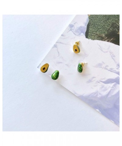 Green Fruit Avocado Stud Earrings for Women Girl - Small Cute Hypoallergenic Earrings for Girls Women Kids Gifts Green Avocad...