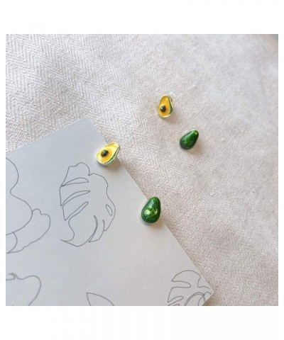 Green Fruit Avocado Stud Earrings for Women Girl - Small Cute Hypoallergenic Earrings for Girls Women Kids Gifts Green Avocad...