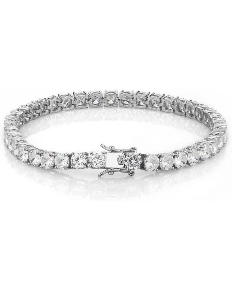 Tennis Bracelet Iced Out Diamond Bracelet Prong-Setting 5A Cubic Zirconia Bracelet for Men Women 3mm 4mm 5mm 6mm, 6.5/7/8/9 I...