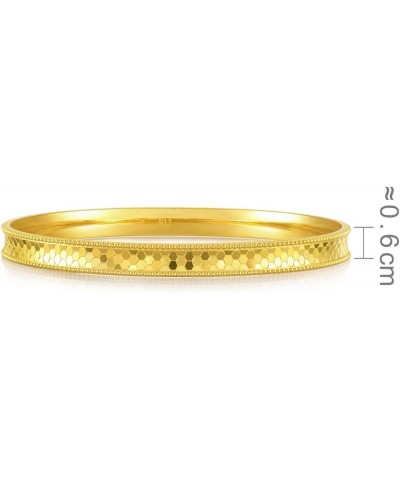 999.9 24K Solid Gold Price-by-Weight Gold Dazzling Mirror Gold Slip-On Bangle for Women 93176K Approx. 0.78tael (~29.19g) $99...