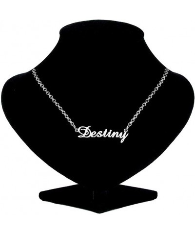 Name Necklace Personalized Custom Any Name 925 Sterling Silver Initial Pendant Jewelry for Women Men Destiny $18.80 Necklaces