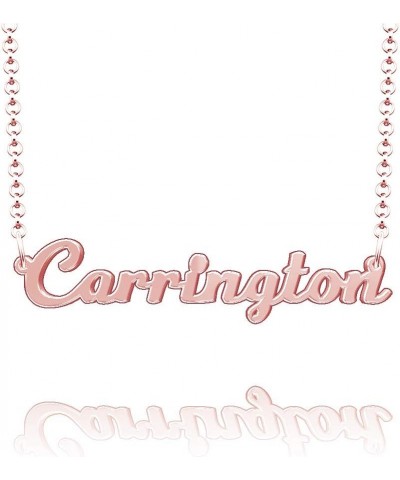 Customized Carrington Name Necklace Stainless Steel Plated Custom Made of Last Name Gift for Family A Custom Name $10.55 Neck...