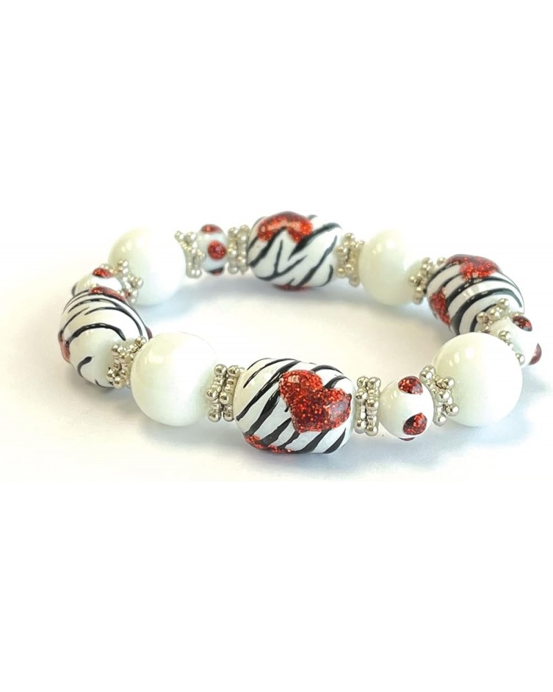 Valentine Bracelet - Heart Bracelet For Women Girls Black White Heart $9.20 Bracelets