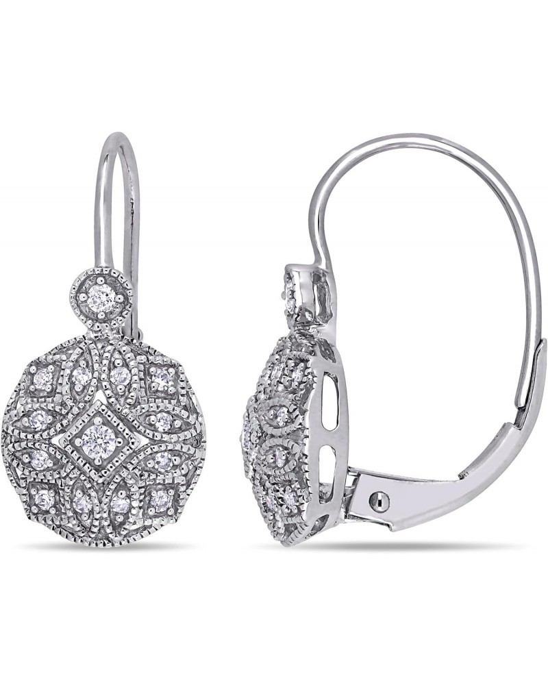 2 Ct Round Cut Simulated Diamond Drop/Dangle Earrings 14K White Gold Plated BY BALAJIGEMSANDJEWELRY $40.46 Earrings