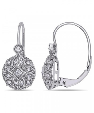 2 Ct Round Cut Simulated Diamond Drop/Dangle Earrings 14K White Gold Plated BY BALAJIGEMSANDJEWELRY $40.46 Earrings