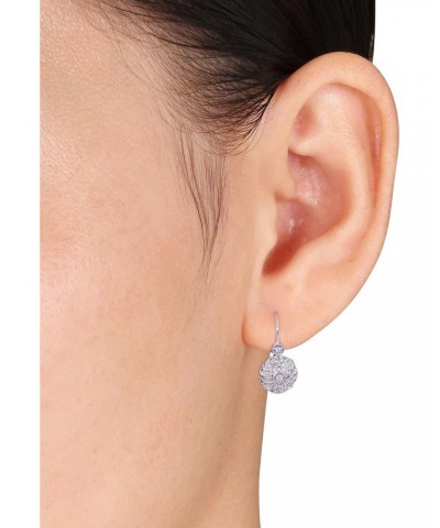 2 Ct Round Cut Simulated Diamond Drop/Dangle Earrings 14K White Gold Plated BY BALAJIGEMSANDJEWELRY $40.46 Earrings